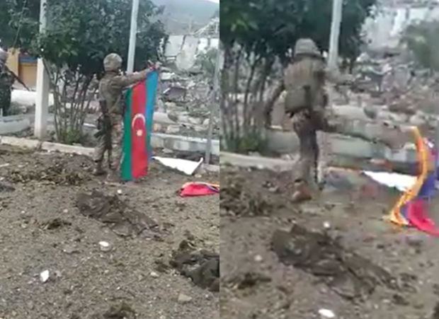 Bayrağımızı Suqovuşana sancan hərbçimizin arzusu - VİDEO