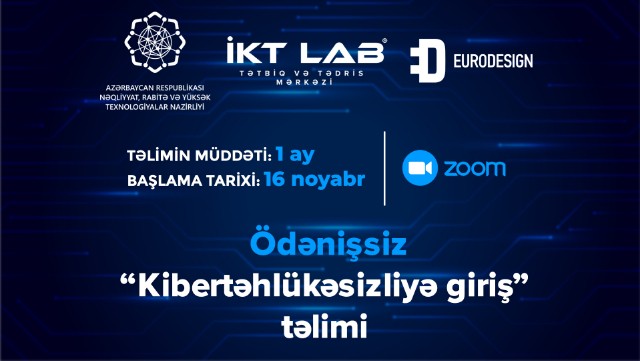 “İKT LAB”da kibertəhlükəsizlik üzrə ödənişsiz təlimlərə start verilir