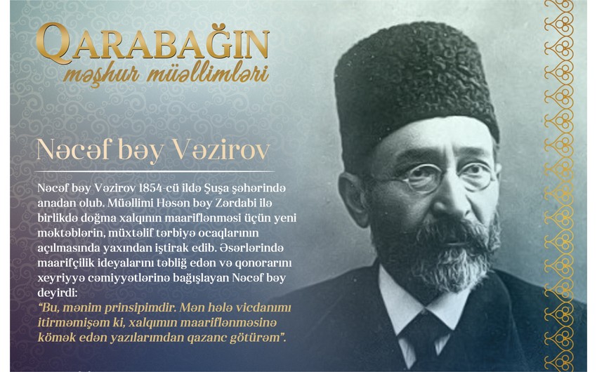 “Qarabağın məşhur müəllimləri” - Nəcəf bəy Vəzirov