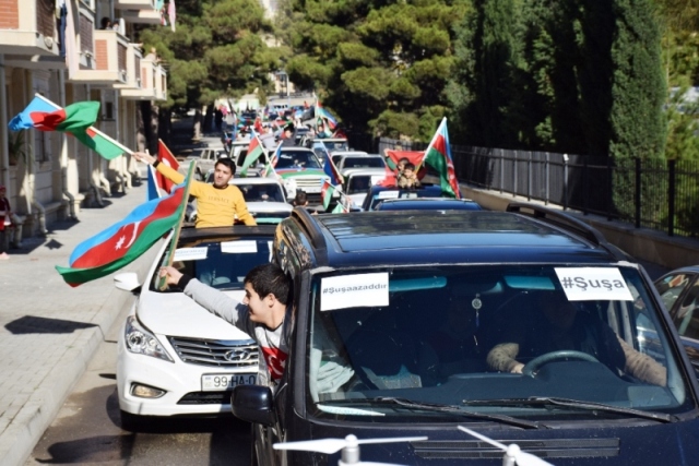 Naftalanlılar Şuşanın azad olunmasını qeyd edir - FOTOLAR