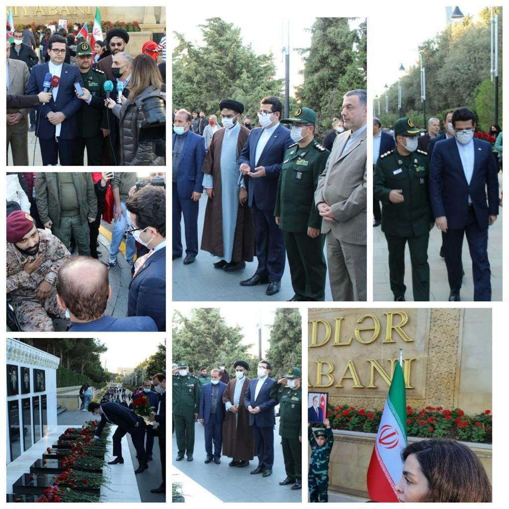 İran səfiri Şəhidlər Xiyabanını ziyarət etdi