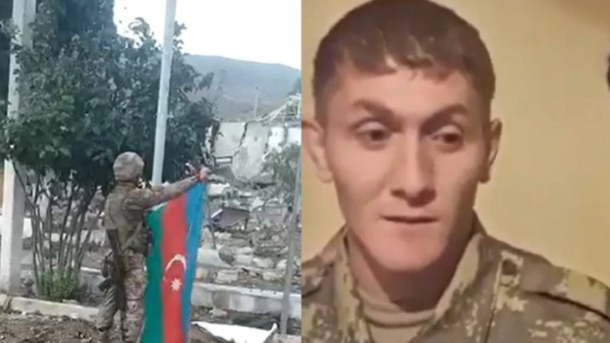 Suqovuşana bayrağımızı sancan əsgərimiz təşəkkür etdi - VİDEO