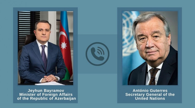 Ceyhun Bayramov BMT Baş katibi ilə müzakirələr apardı
