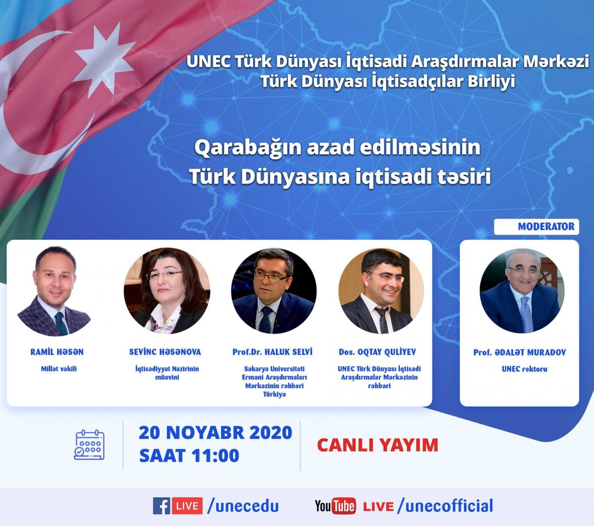 UNEC-də Qarabağın azad edilməsinin Türk Dünyasına iqtisadi təsiri müzakirə olunacaq