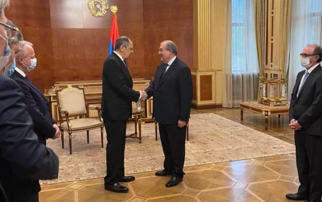 Lavrov Sarkisyanla görüşdü - FOTO