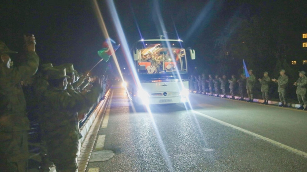 Vətən Müharibəsinə Naxçıvandan gəlmiş hərbçilər geri döndülər - FOTO