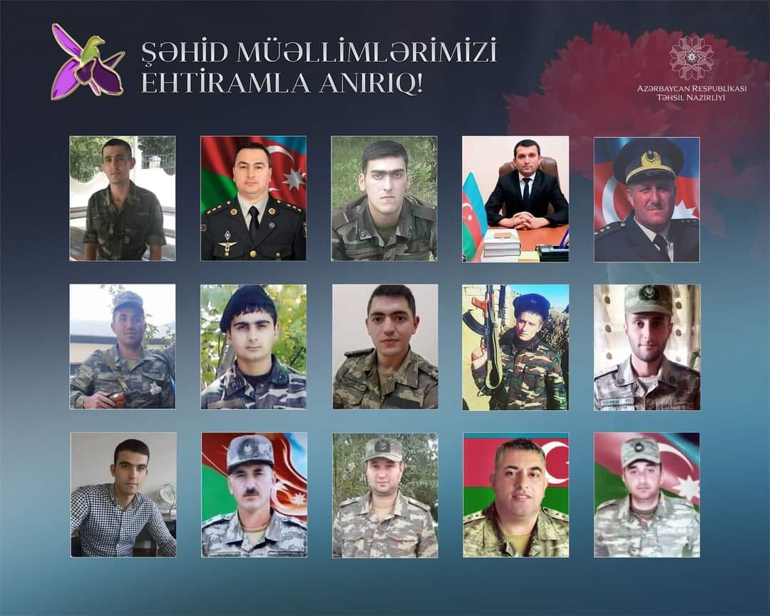 Təhsil naziri şəhid olan müəllimlərlə bağlı paylaşım etdi