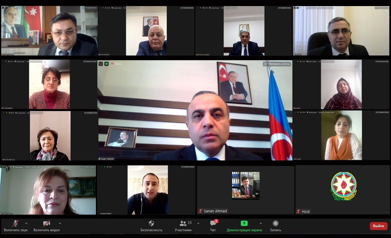 Azay Quliyev seçicilərlə videogörüş keçirib