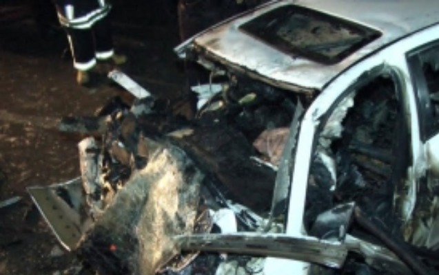 Qarajda “Hyundai” yandı, 5 nəfər təxliyyə edildi
