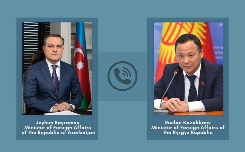 Ceyhun Bayramov qırğızıstanlı həmkarı ilə DANIŞDI