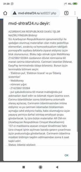 Onlayn dələduzluqla bağlı əhaliyə XƏBƏRDARLIQ
