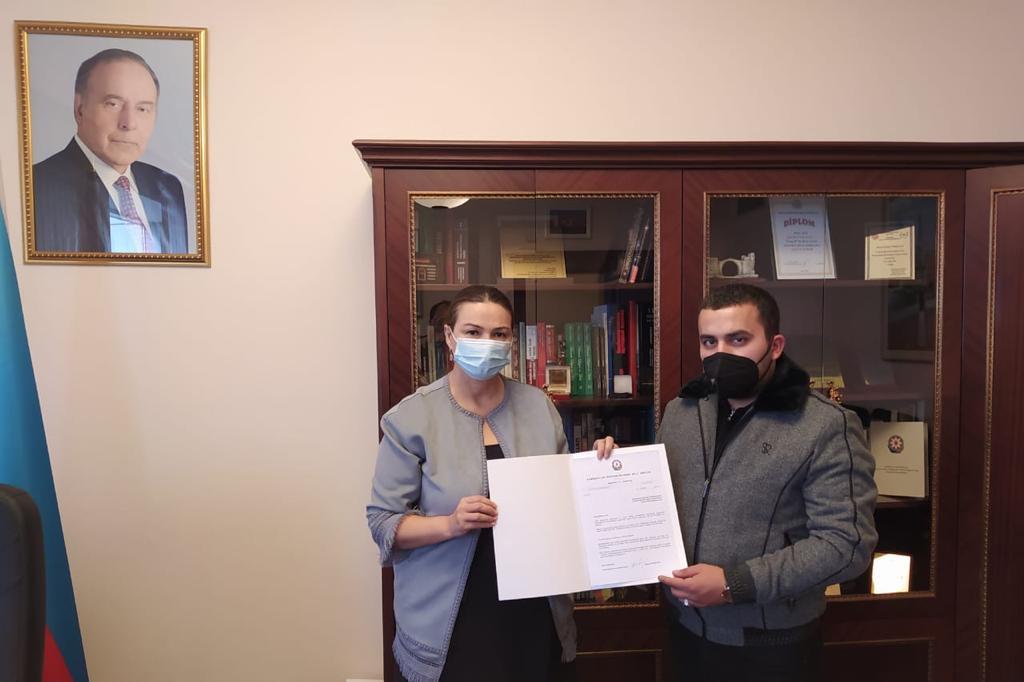 Komitə sədri şəhid Xudayar Yusifzadənin qardaşı ilə görüşdü