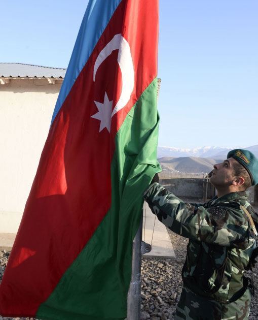 “Bartaz” zastavasında Azərbaycan bayrağı qaldırıldı - FOTOLAR