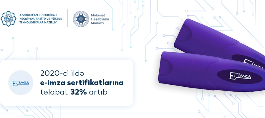 2020-ci ildə e-imza sertifikatlarına tələbat 32% artıb
