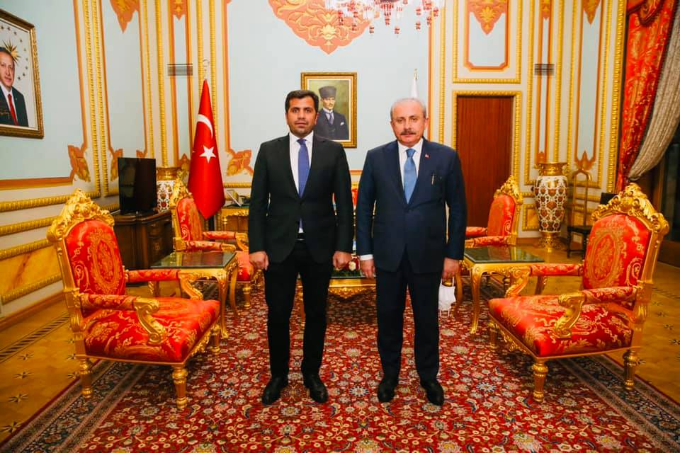 Elşad Eyvazlı Türkiyə parlamentinin sədri ilə görüşüb
