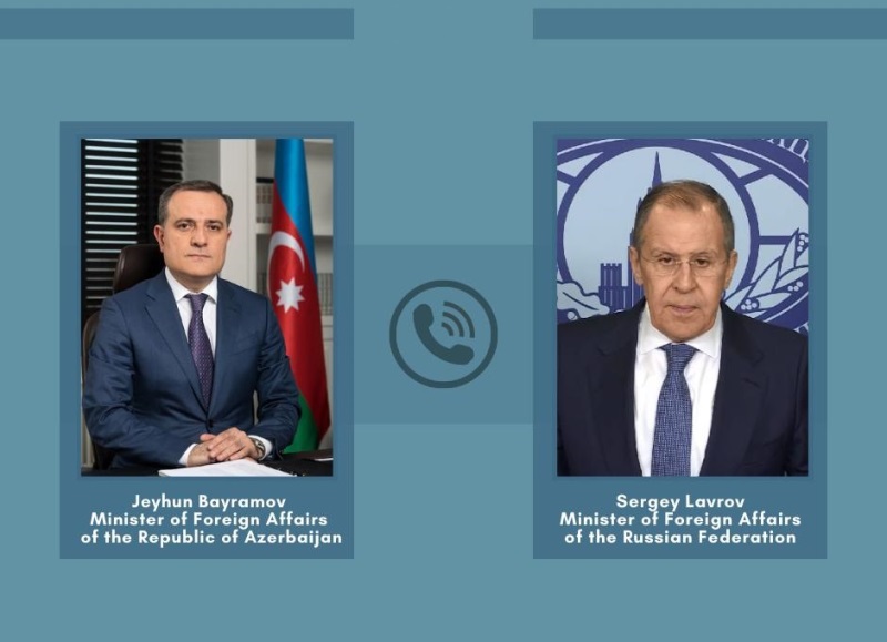 Ceyhun Bayramov Lavrovla üçtərəfli bəyanatın icrasını müzakirə etdi
