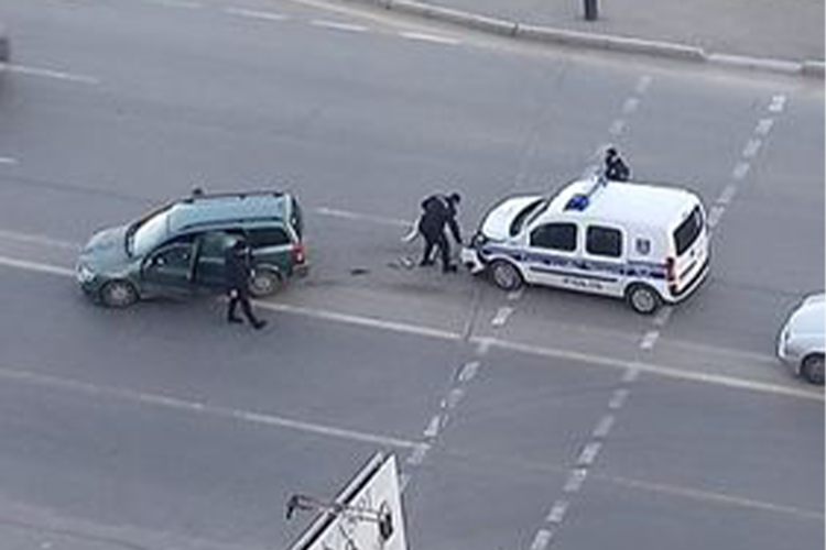 Bakıda polis maşını \