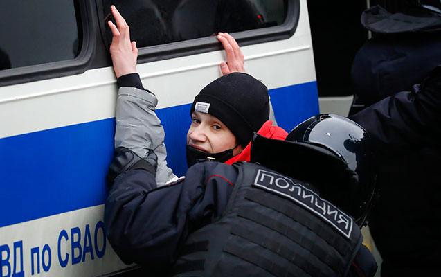 Moskvadakı aksiyada 15 azyaşlı saxlanıldı