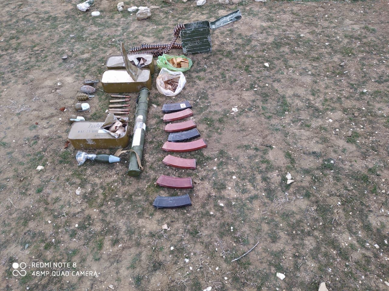 Xocalı polisi silah-sursat tapdı - FOTO
