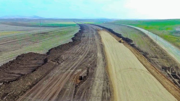 Şuşa yolunda tikinti işlərinin birinci mərhələsi yekunlaşdı - FOTOLAR