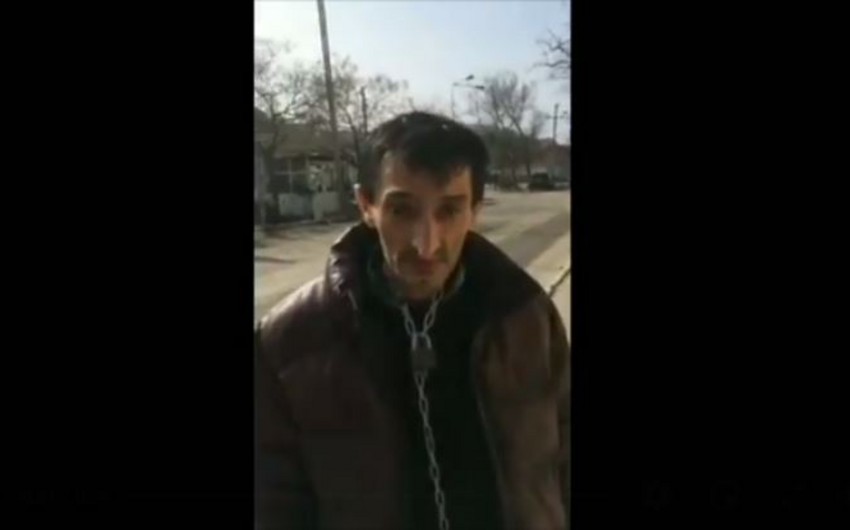 Bakıda kişinin boğazına zəncir vurdular - Polis hərəkətə keçdi – VİDEO