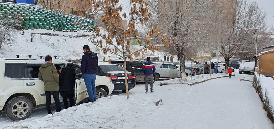 Qar Yerevan yollarında hərəkəti iflic etdi - FOTO