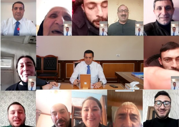 Mahir Abbaszadə seçicilərlə növbəti videoqəbul keçirdi - FOTOLAR