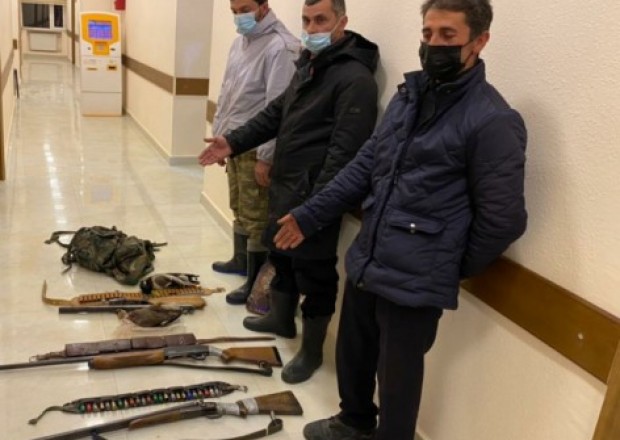 Şamaxıda qanunsuz ov edən şəxslər saxlanıldı