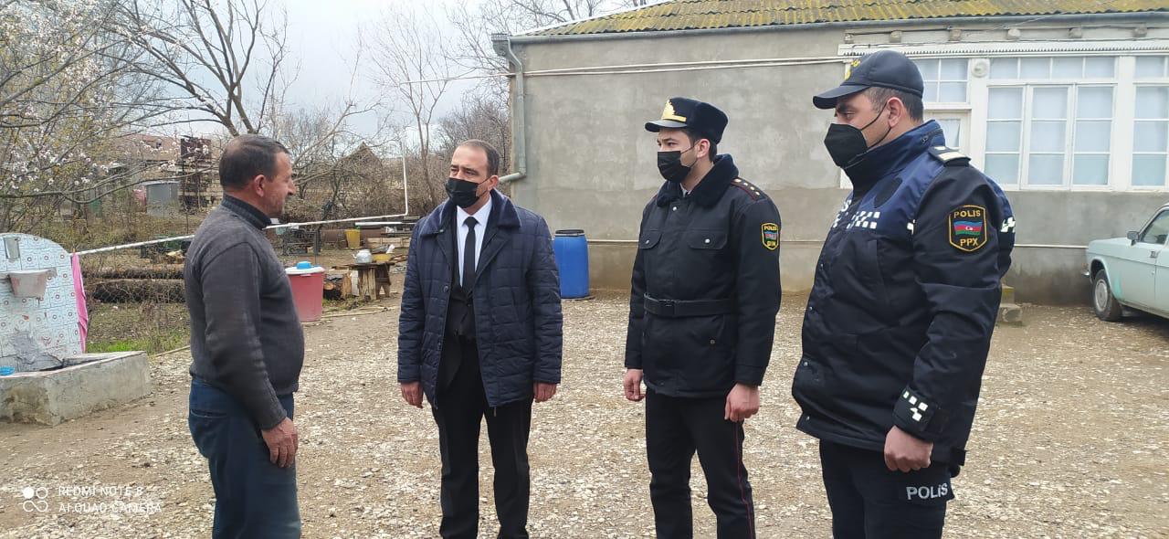 Goranboyda polislər şəhid ailələrini ziyarət etdi