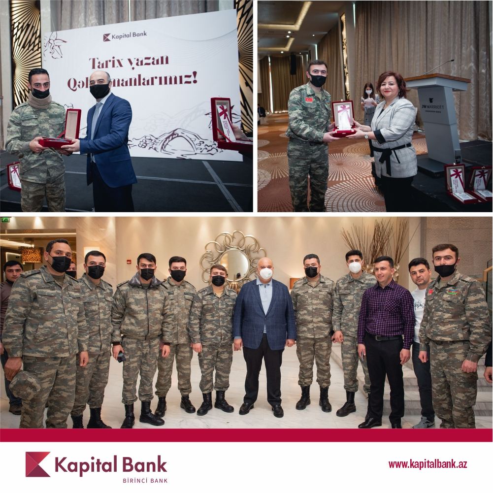 “Kapital Bank”ın rəhbərliyi müharibə iştirakçıları ilə görüşüb