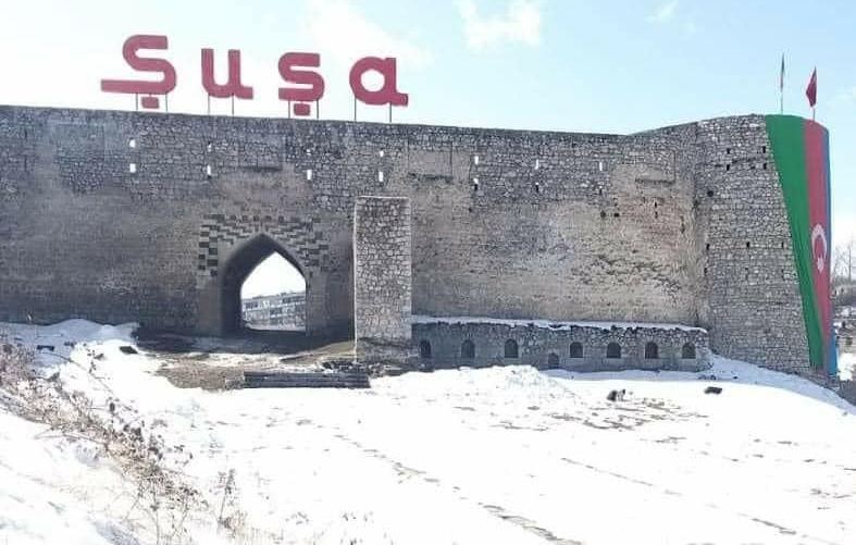 Şuşa qalasının girişi bərpa olundu - FOTO