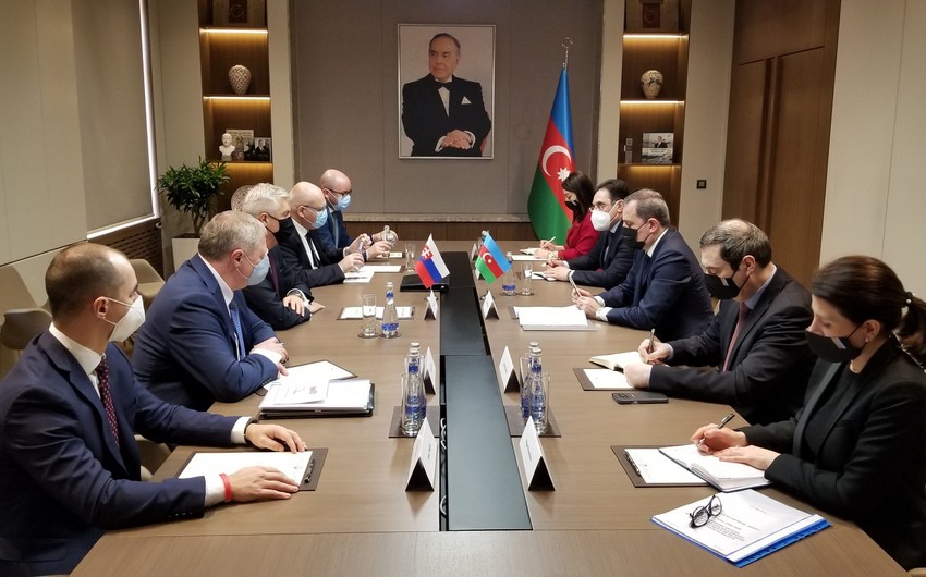 Ceyhun Bayramov Slovakiyanın XİN başçısı ilə görüşüb