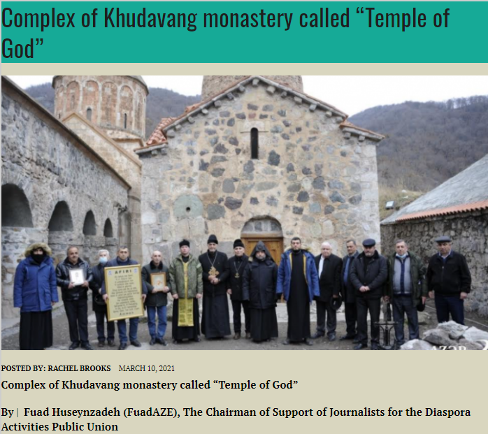 ABŞ saytında Xudavəng monastır kompleksi haqqında yazı dərc olunub