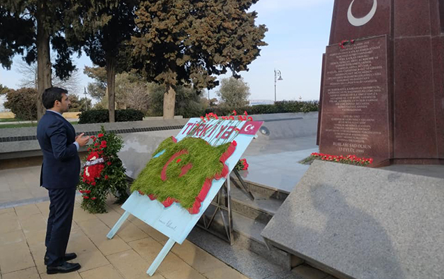Bayraqdar Bakıya gəldi - FOTO