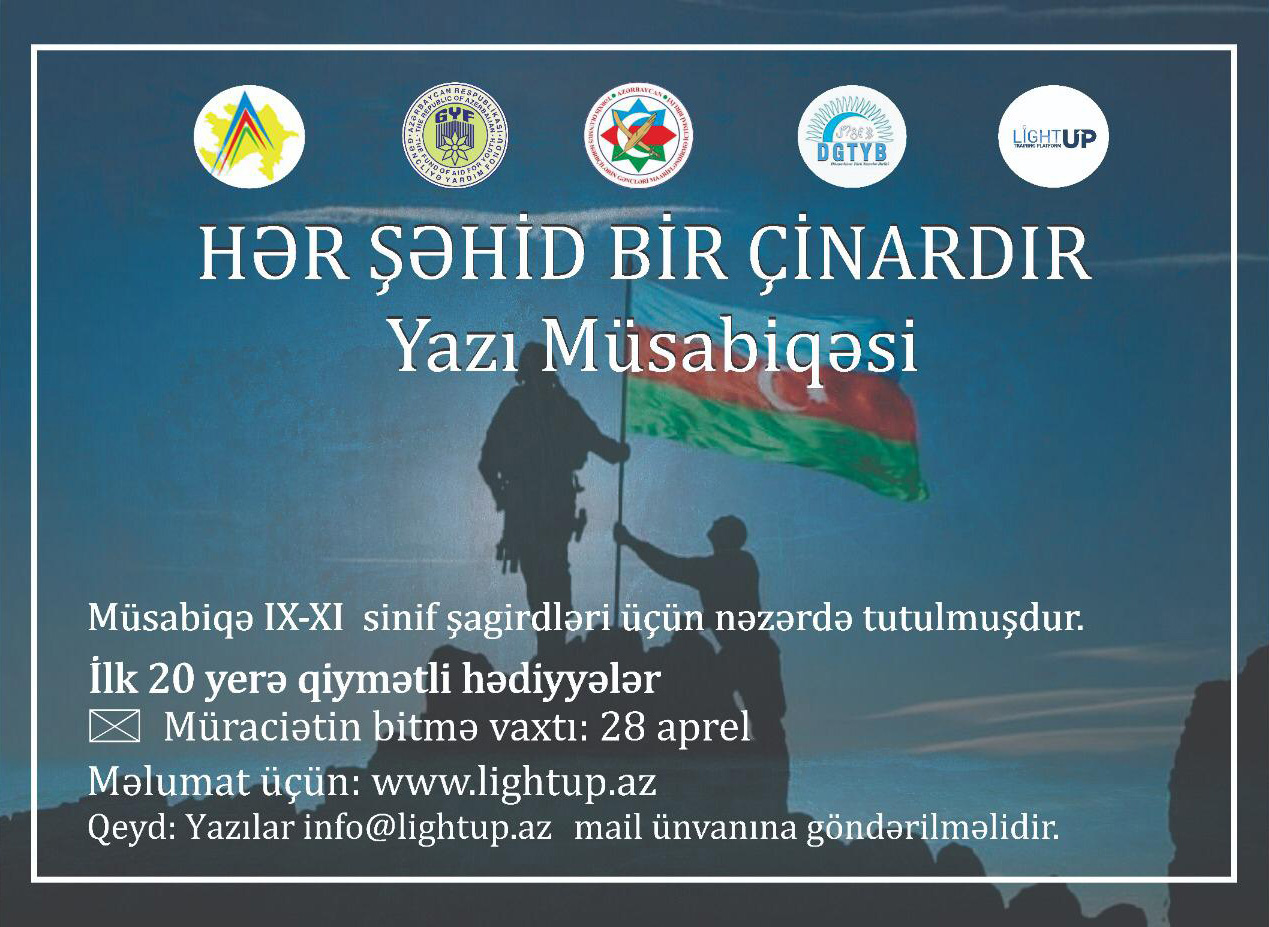 “Hər şəhid bir çinardır” yazı müsabiqəsi elan edildi