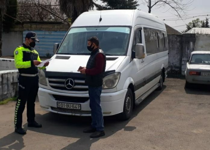 Astarada karantini pozan avtobus sürücüsü cərimələndi