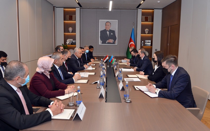 Ceyhun Bayramov İraq parlamentinin komitə sədrini qəbul edib - FOTO