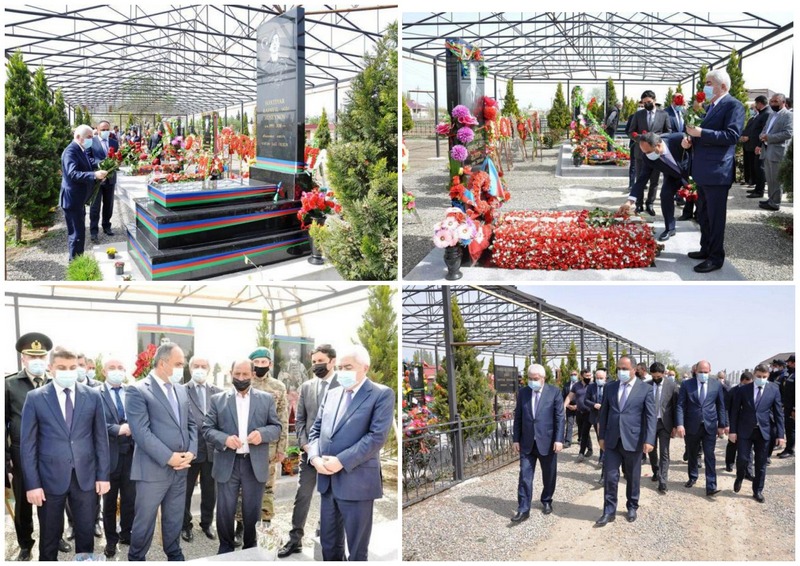 İcra başçısı Aprel Şəhidinin ildönümünü məzarı başında qeyd etdi