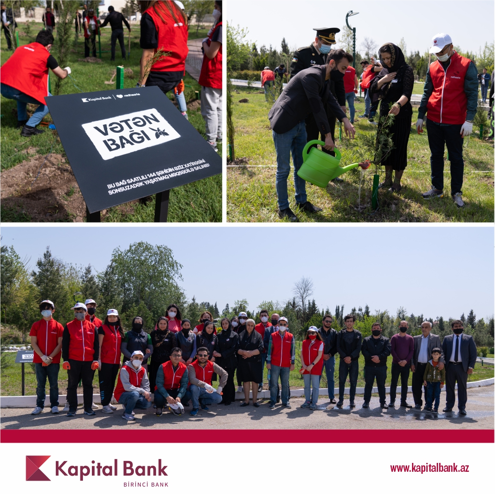 Kapital Bank və “Qırmızı Ürəklər” şəhidlərin xatirəsinə ağac əkdilər