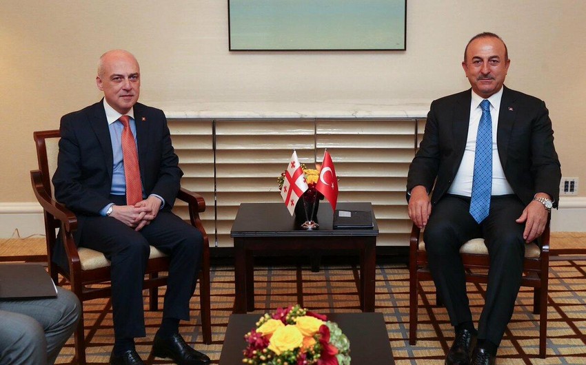 Çavuşoğlu gürcü həmkarı ilə Cənubi Qafqazda təhlükəsizliyi müzakirə etdi