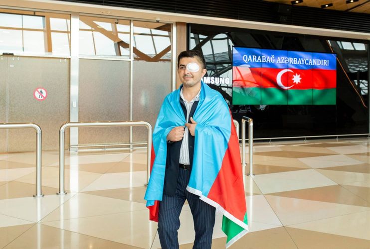 Türkiyədə müalicə alan 2 qazimiz Vətənə qayıtdı - FOTOLAR