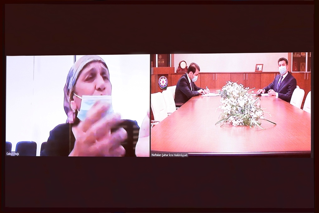 Naftalanda icra başçısı və deputat vətəndaşları qəbul edib - FOTO