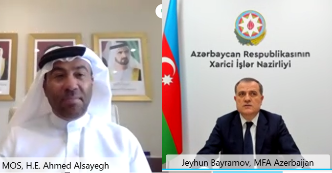 Ceyhun Bayramov Birləşmiş Ərəb Əmirliklərinin dövlət naziri ilə danışdı