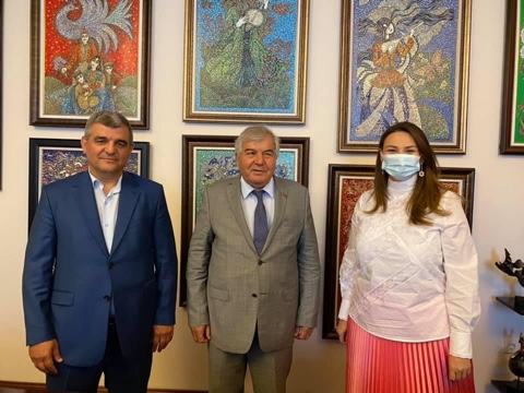 Həmkarları Sabir Rüstəmxanlını təbrik etdi - FOTO