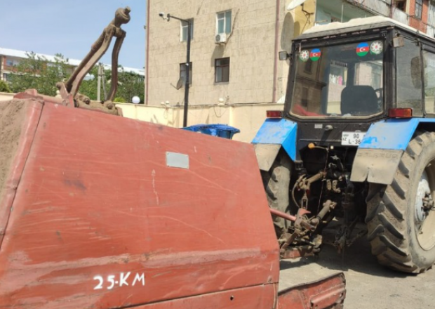 Lənkəranda içkili şəxs traktorla “avtoşluq” etdi