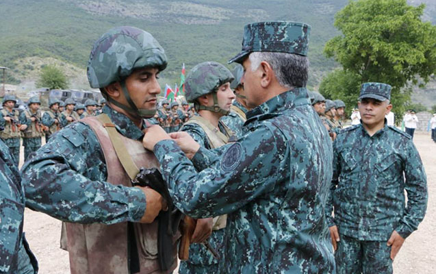 Ermənistanla sərhəddə yeni hərbi hissə fəaliyyətə başladı - FOTOLAR