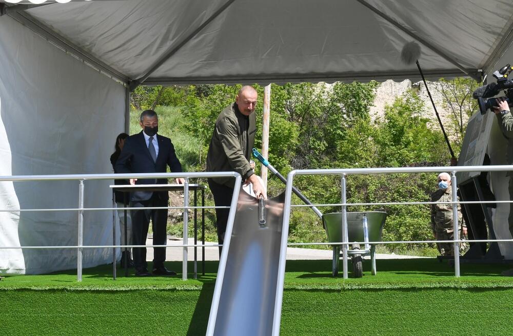Ağdam şəhər 1 saylı məktəbin təməli qoyuldu