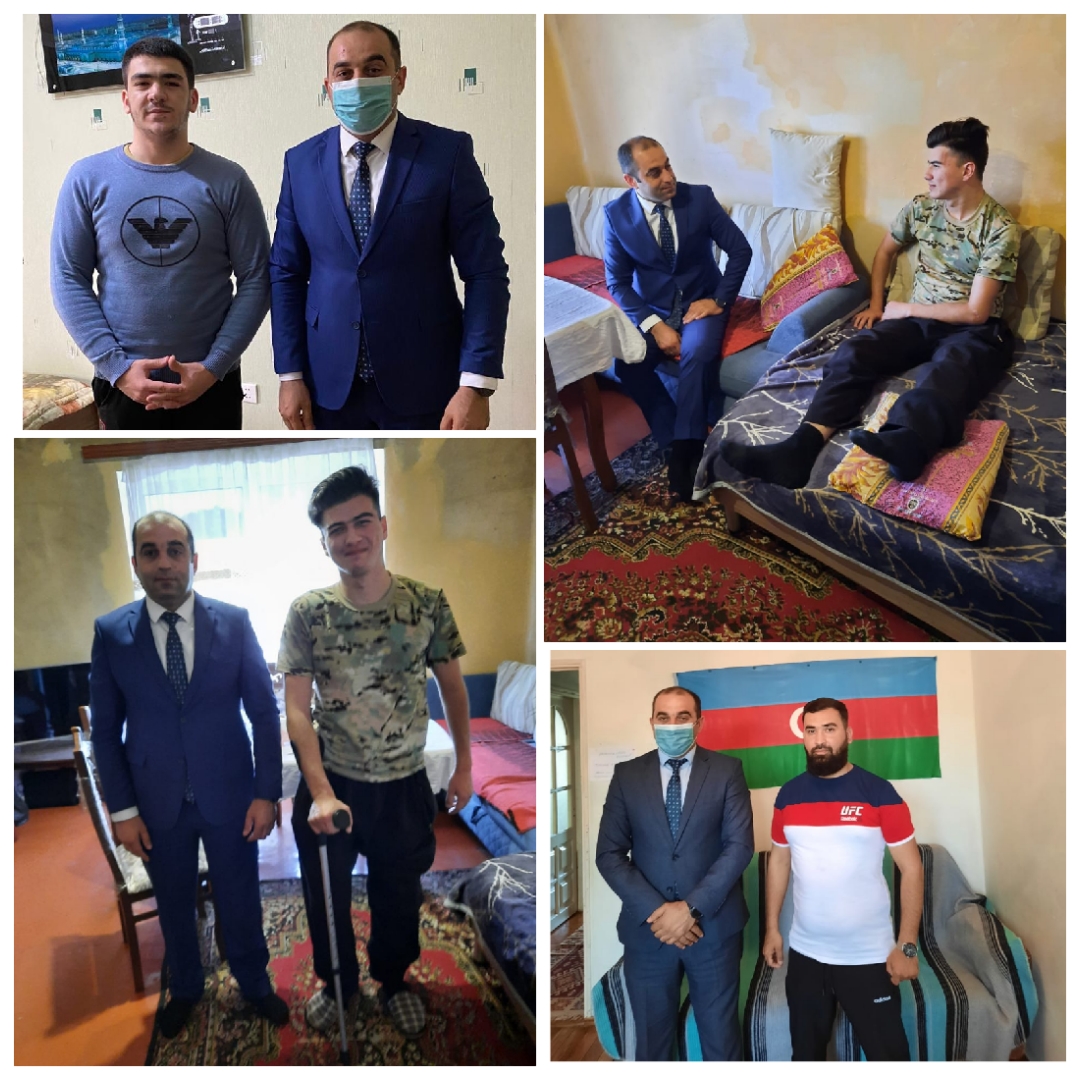 Binəqədidə şəhid ailələrini ziyarət davam edir - FOTOLAR