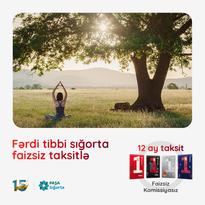 BirKart sahibləri PAŞA Sığortadan olan könüllü tibbi sığortanı taksitlə əldə edə bilərlər