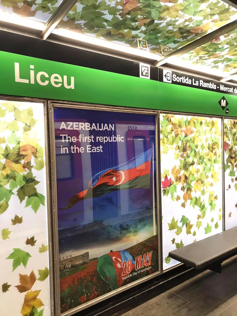 Barselona metrosunda Azərbaycanla bağlı məlumatlandırıcı bilbordlar quraşdırıldı